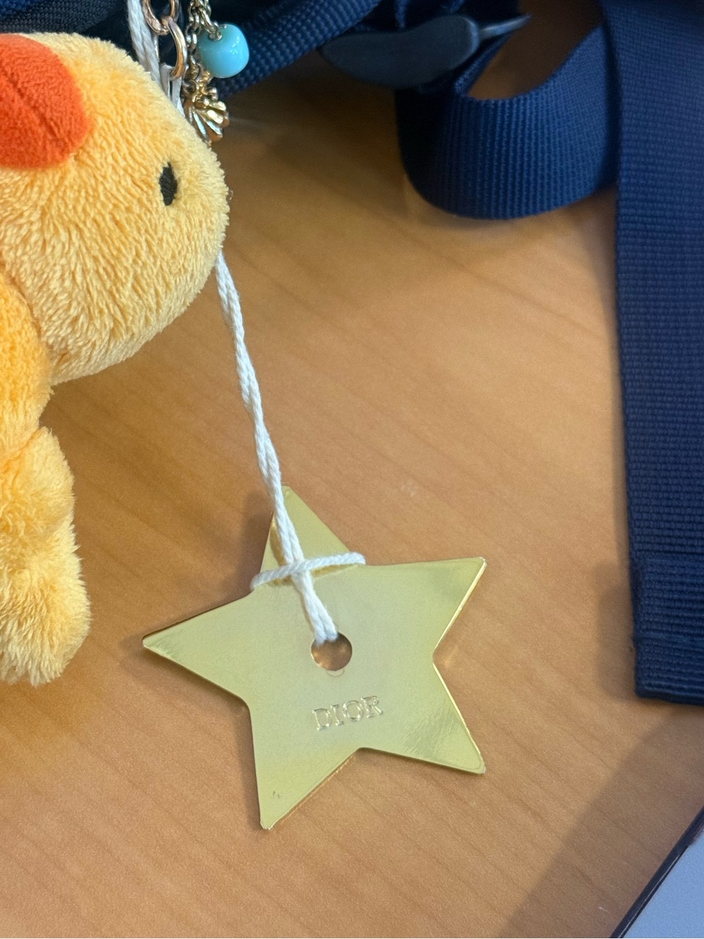 Dior Gold Star Bag Charm Keychain